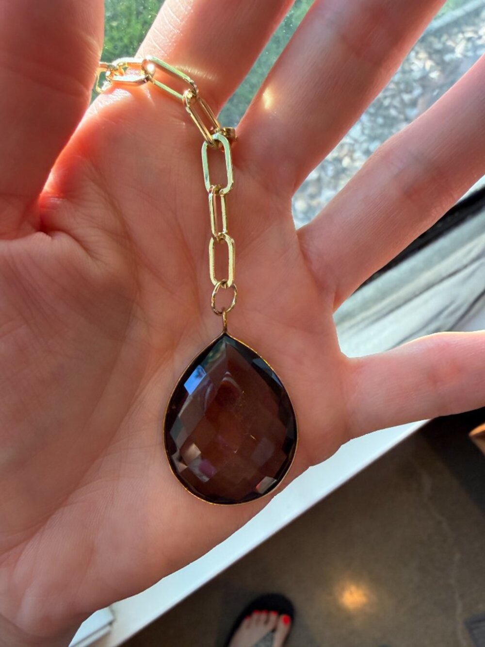 Huge 45 ctw Smoky Quartz Convertible Drop Necklace